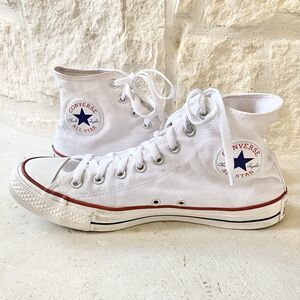 Converse White Canvas High-Top Sneakers